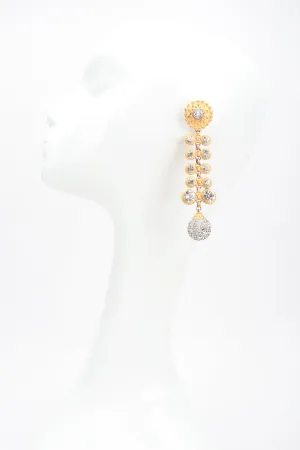 Crystal Sunflower Duster Earrings