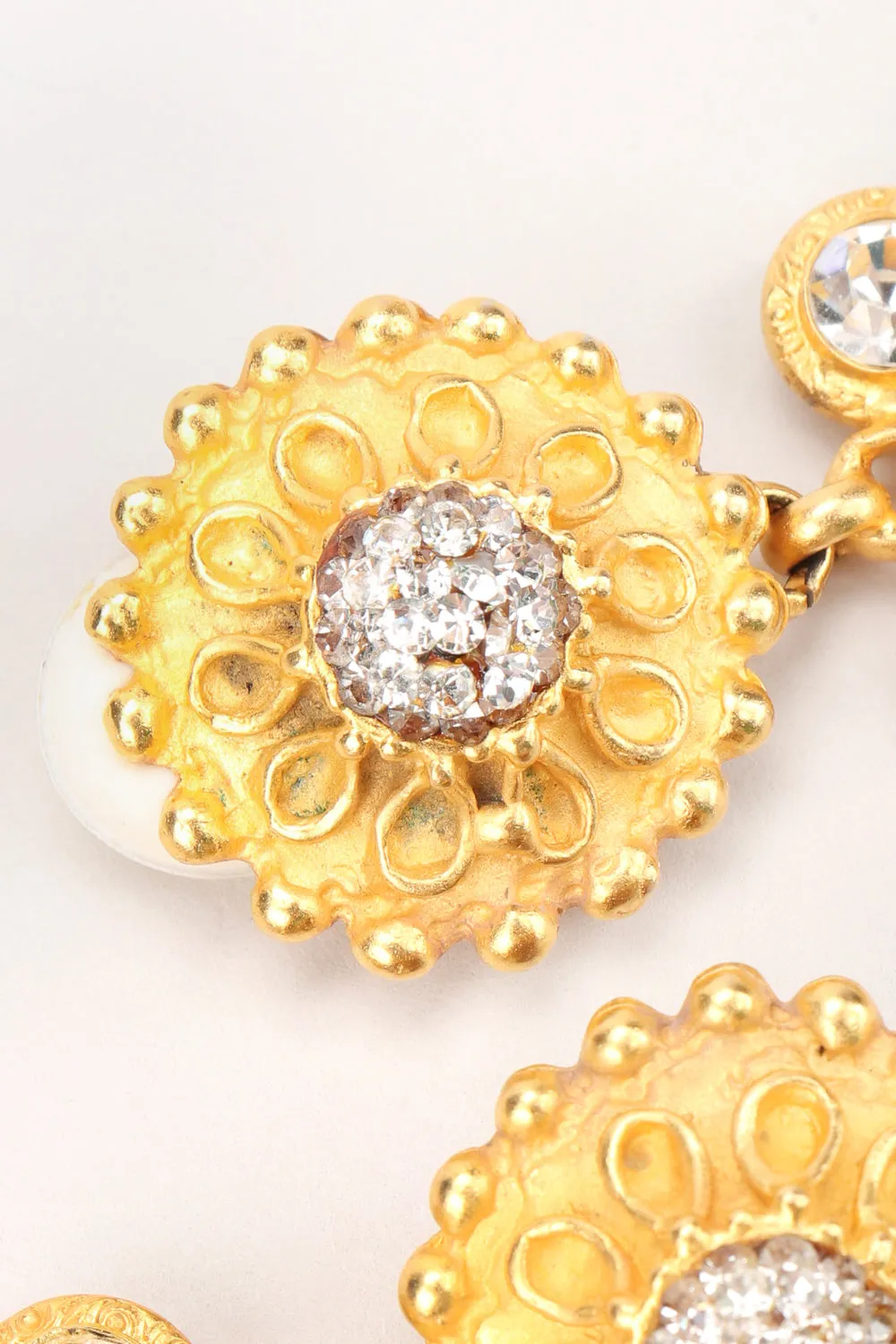 Crystal Sunflower Duster Earrings