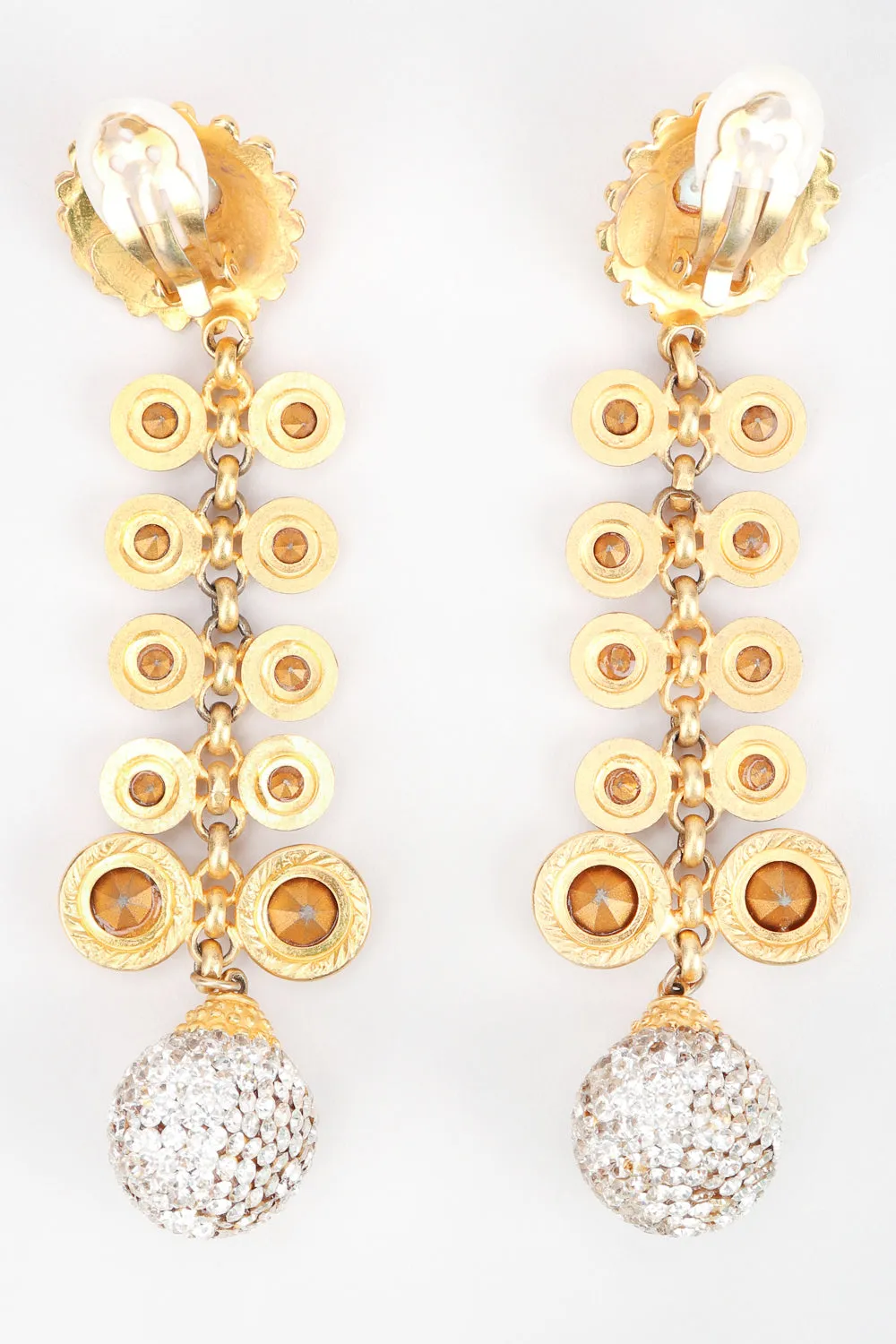 Crystal Sunflower Duster Earrings