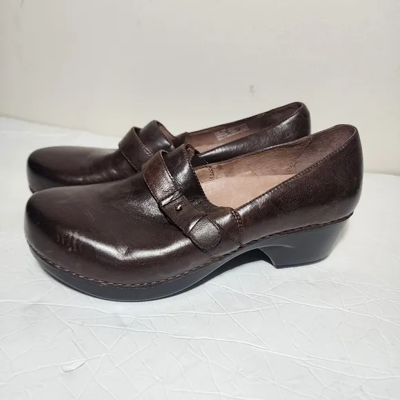 Dansko Swedish Clogs Brown Leather Women's Size 10/ EU 40/ 4822237800