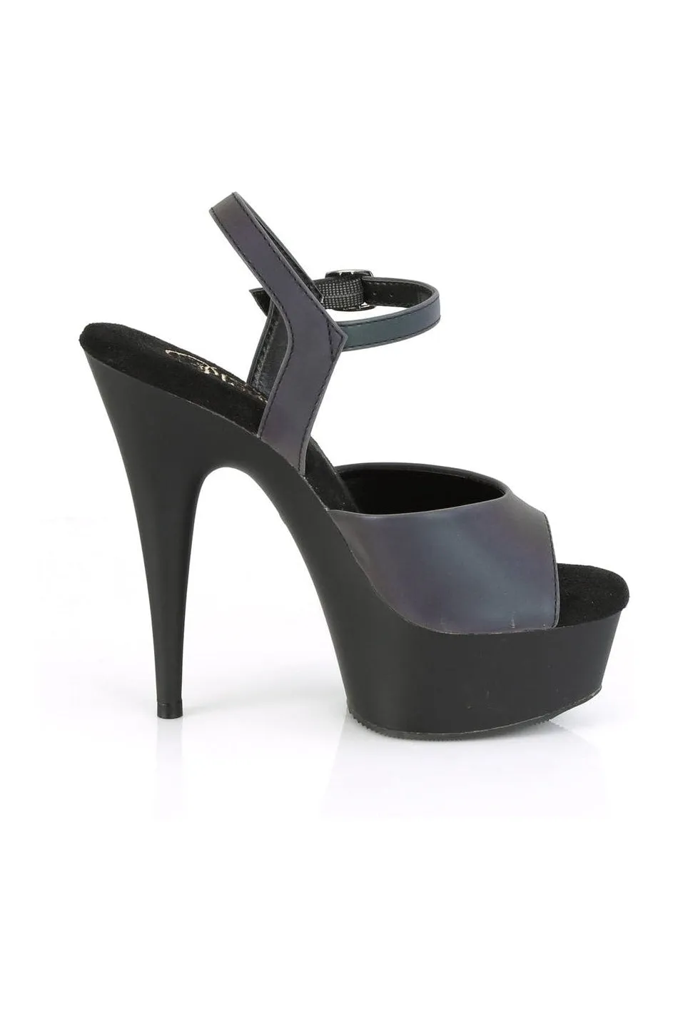DELIGHT-609REFL Exotic Sandal | Green Reflective