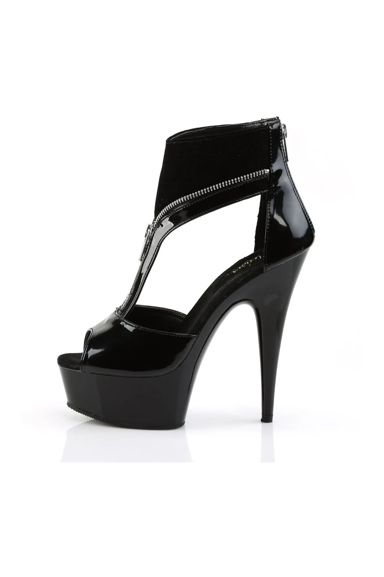 DELIGHT-690 Sandal | Black Patent