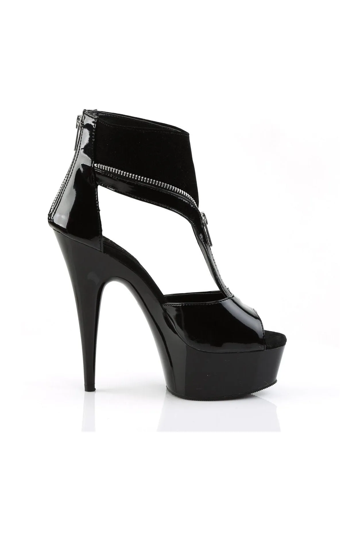 DELIGHT-690 Sandal | Black Patent