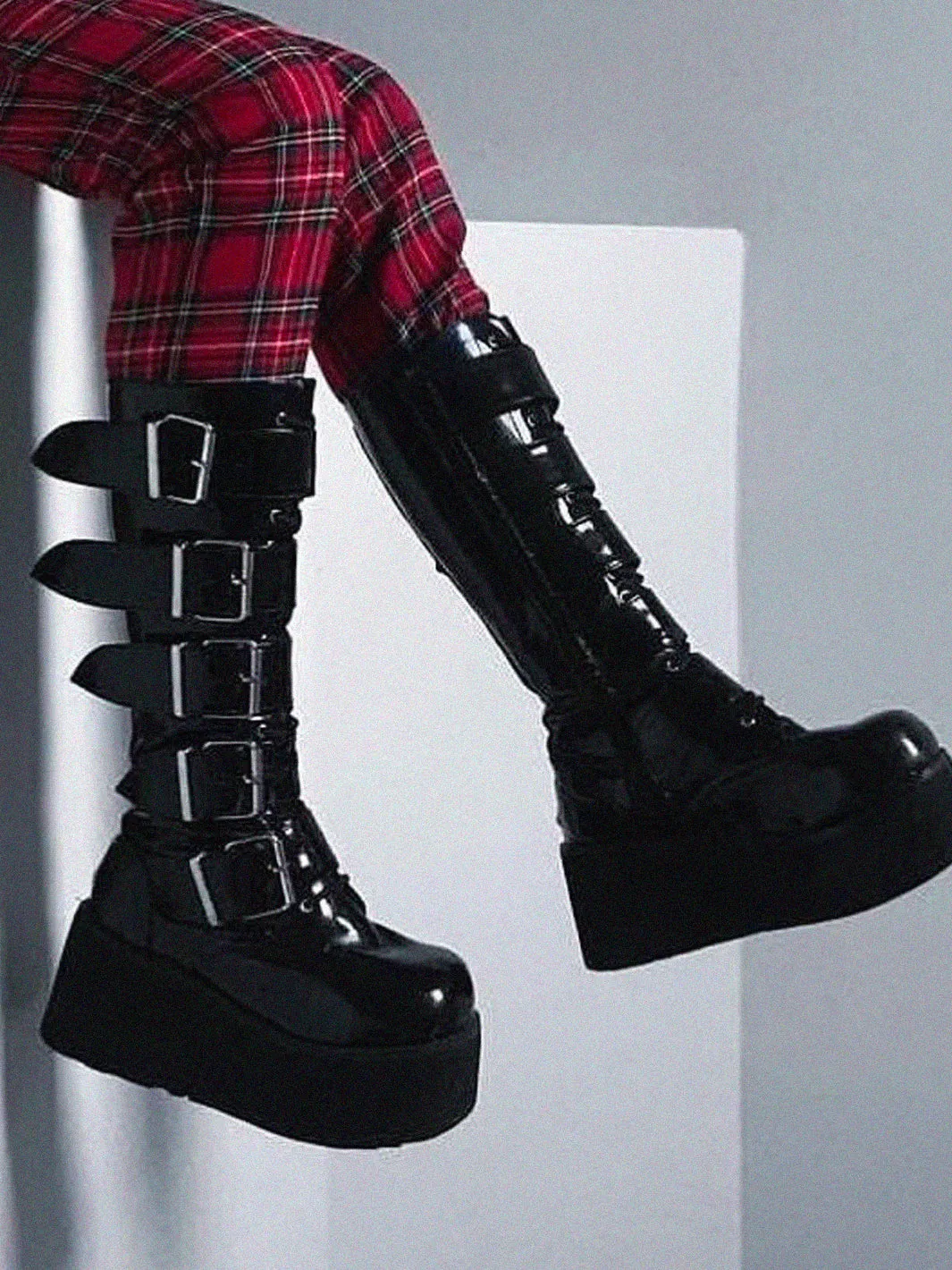 DEMONIA TRASHVILLE-518 - BLACK PATENT ✰ PRE ORDER ✰