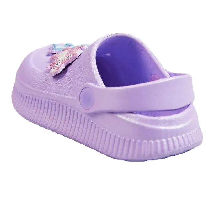 Disney Stitch Kids Clog Sandals – Purple with Stitch & Angel Charms – Size 8-1
