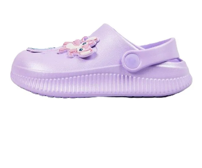 Disney Stitch Kids Clog Sandals – Purple with Stitch & Angel Charms – Size 8-1