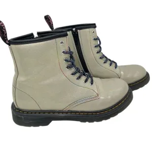 Dr. Martens 1460 Sparkle Rays Grey Big Kid Combat Boots