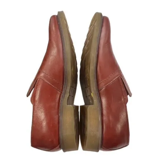 Dr. Martens Saul‎ Leather Loafers Mens Size 11 Slip On Comfort Cherry Red EUC