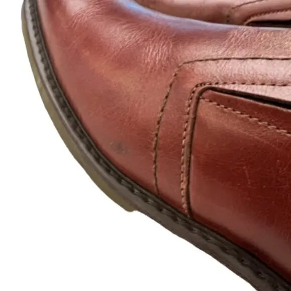 Dr. Martens Saul‎ Leather Loafers Mens Size 11 Slip On Comfort Cherry Red EUC