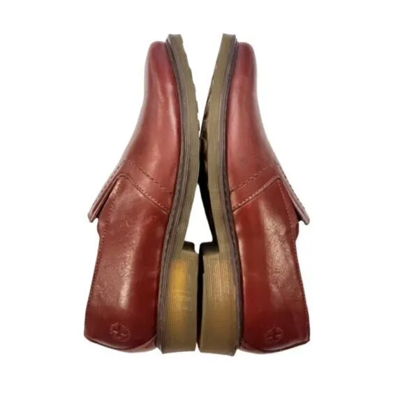 Dr. Martens Saul‎ Leather Loafers Mens Size 11 Slip On Comfort Cherry Red EUC