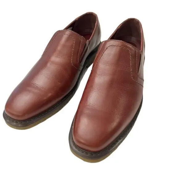 Dr. Martens Saul‎ Leather Loafers Mens Size 11 Slip On Comfort Cherry Red EUC