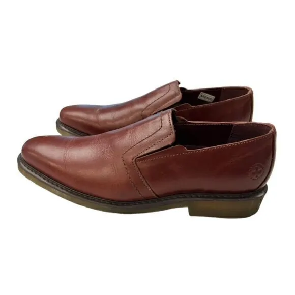 Dr. Martens Saul‎ Leather Loafers Mens Size 11 Slip On Comfort Cherry Red EUC