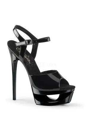 ECLIPSE-609 Platform Sandal  | Black Patent