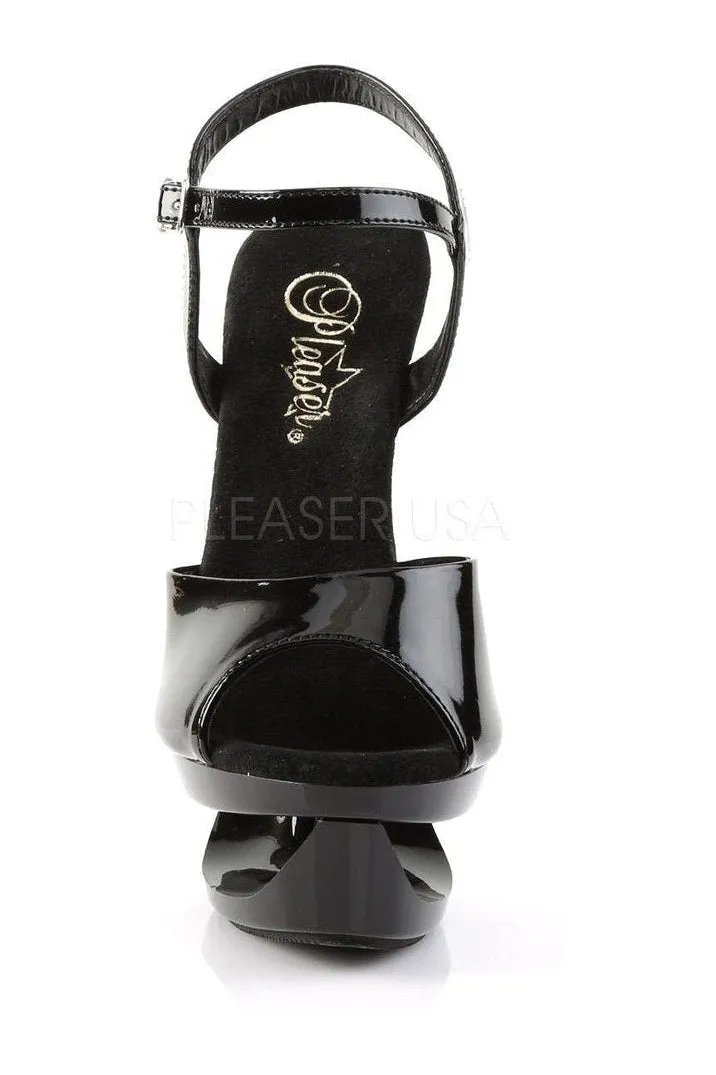 ECLIPSE-609 Platform Sandal  | Black Patent
