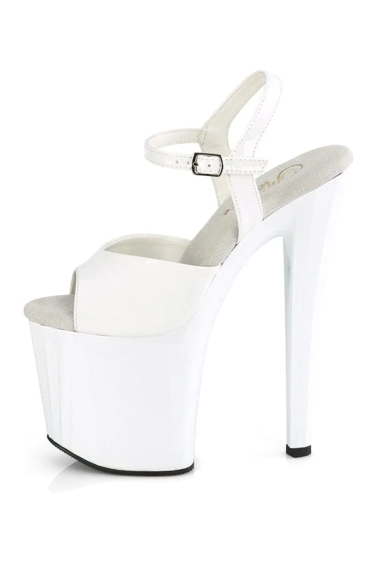 ENCHANT-709 White Patent Sandal