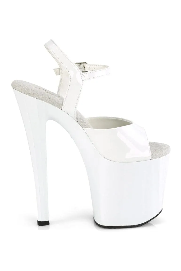 ENCHANT-709 White Patent Sandal