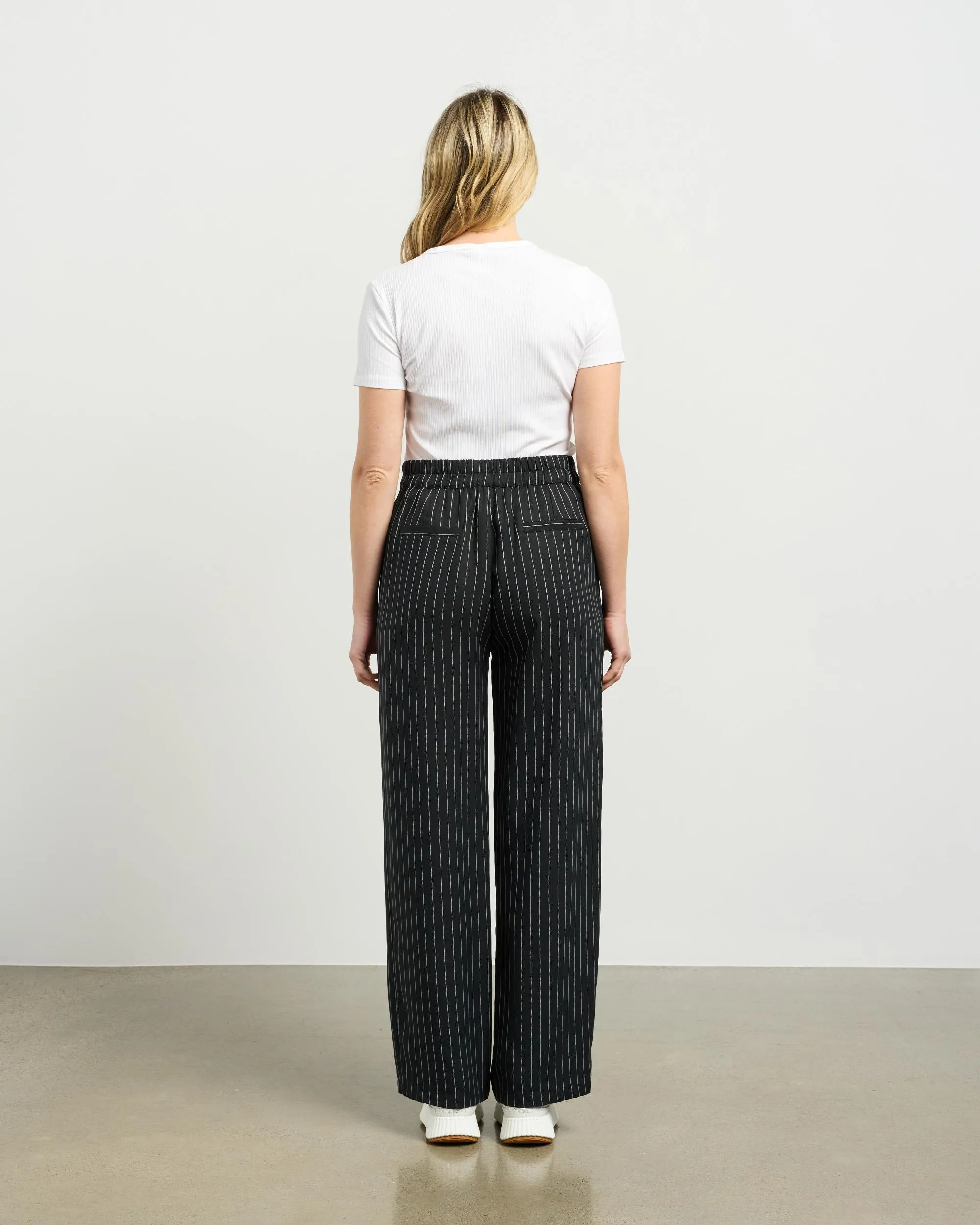 et alia Riley Pants - Black Pinstripe