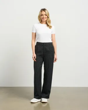 et alia Riley Pants - Black Pinstripe