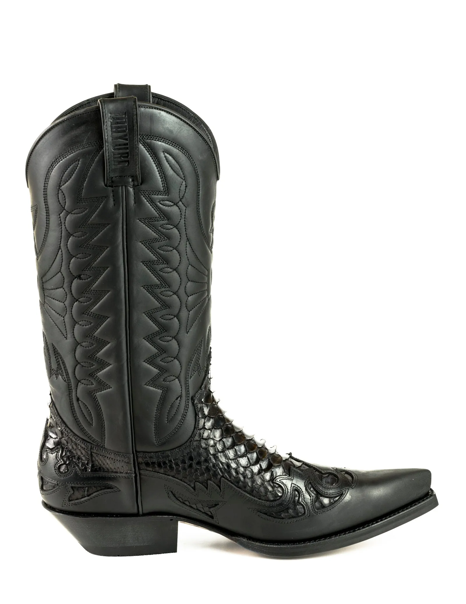 Exotic Handmade Black 1935 Texan Cowboy Boots for Women and Men