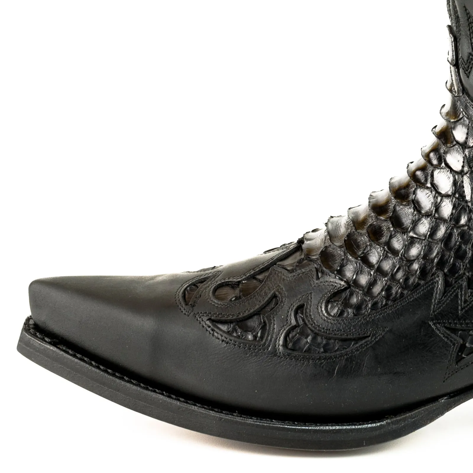 Exotic Handmade Black 1935 Texan Cowboy Boots for Women and Men