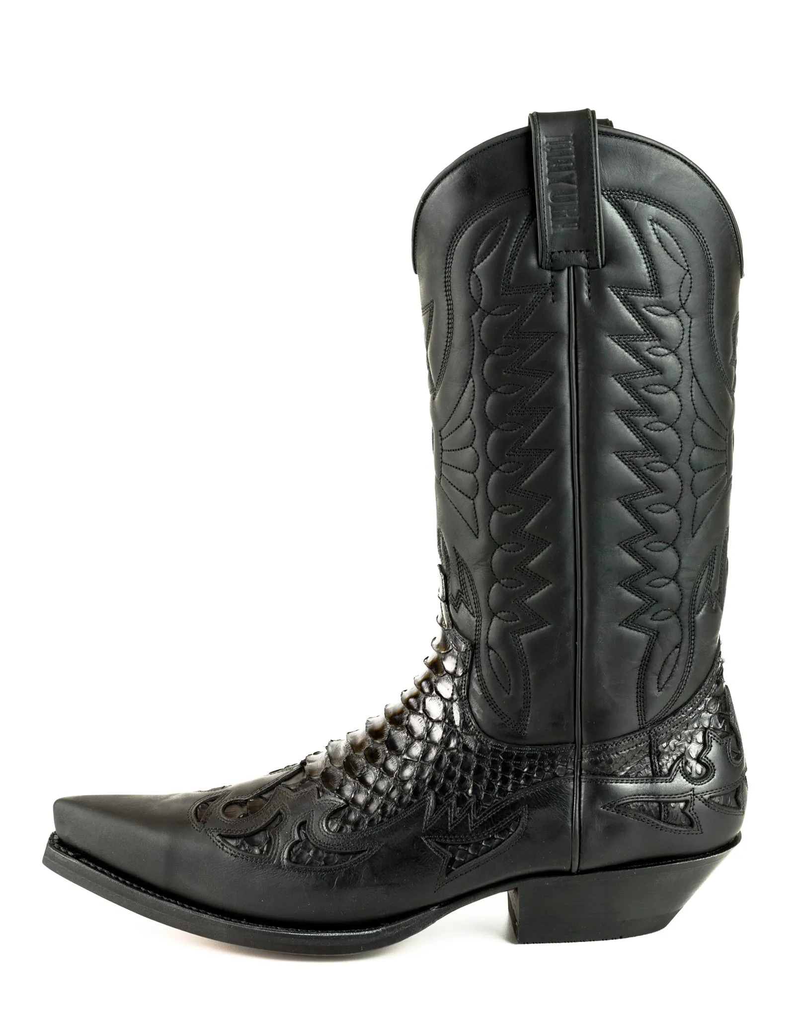 Exotic Handmade Black 1935 Texan Cowboy Boots for Women and Men