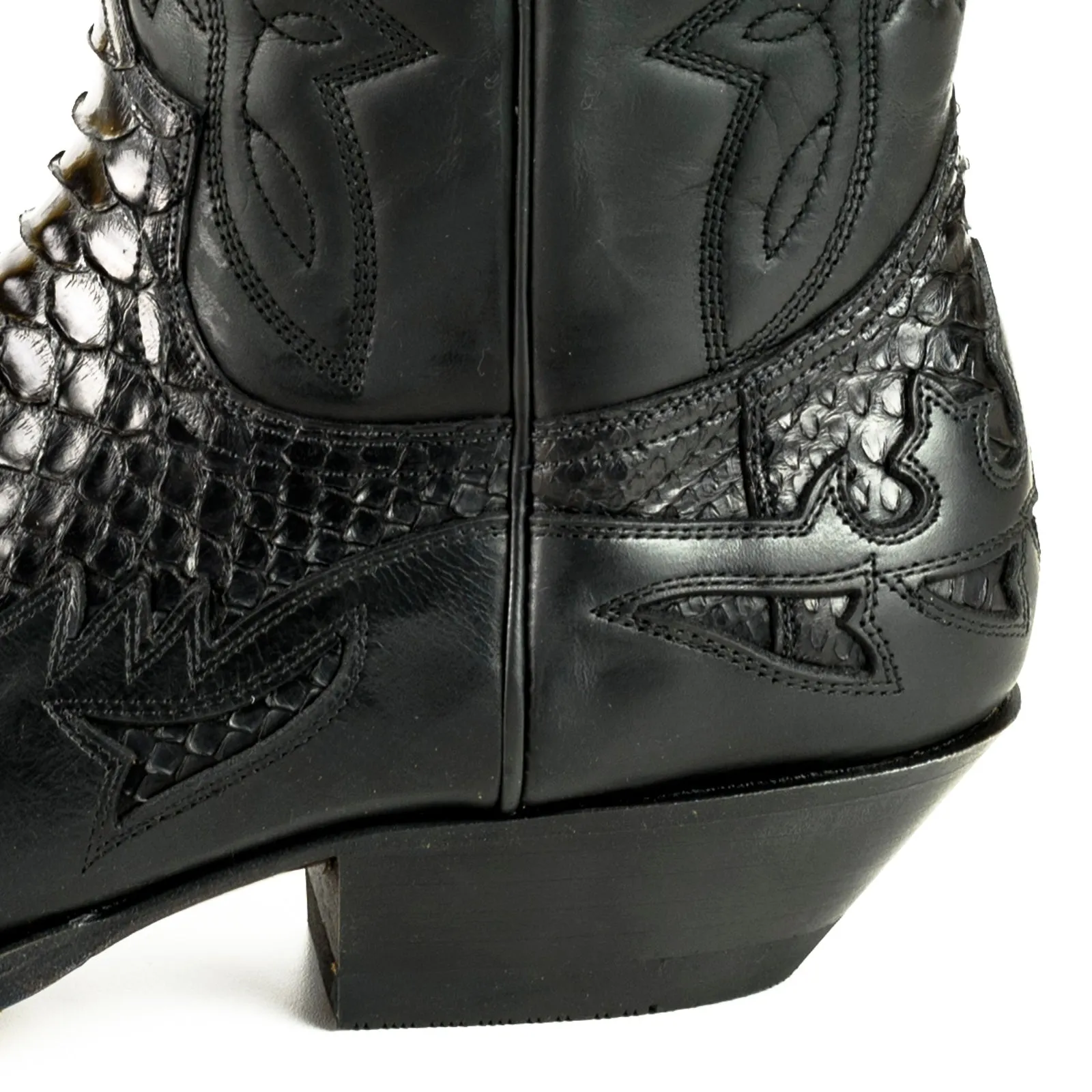 Exotic Handmade Black 1935 Texan Cowboy Boots for Women and Men