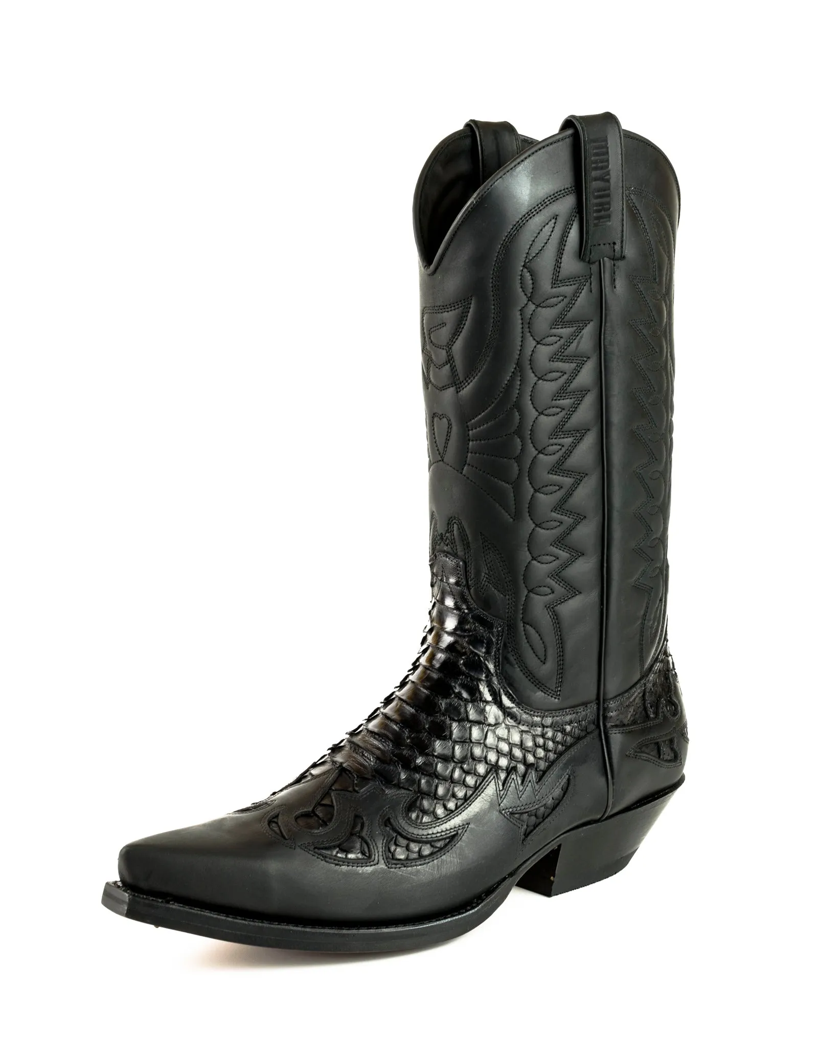 Exotic Handmade Black 1935 Texan Cowboy Boots for Women and Men