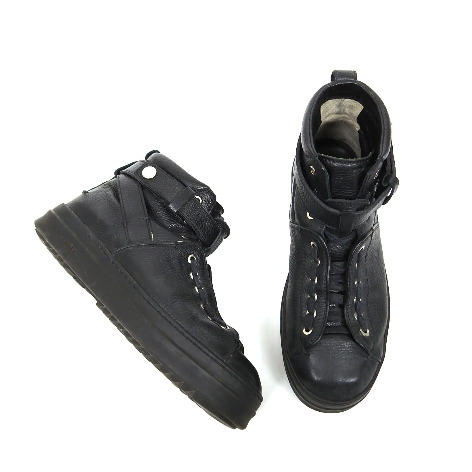 Fendi Lace Up Boot Black UK8
