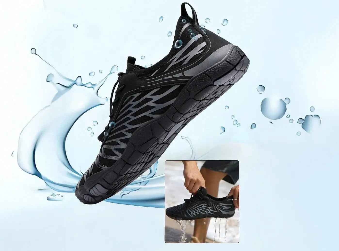 FitVille Men's Barefoot Hiking Sandals V4