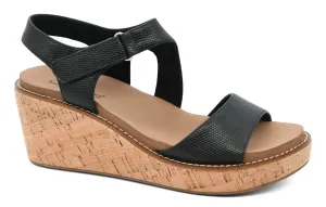 Five OClock Somewhere Black Strappy Sandal (Corkys)