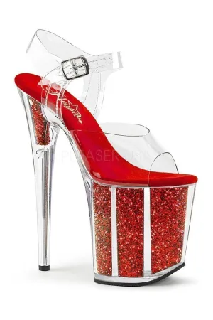 FLAMINGO-808G Platform Sandal  | Clear Vinyl