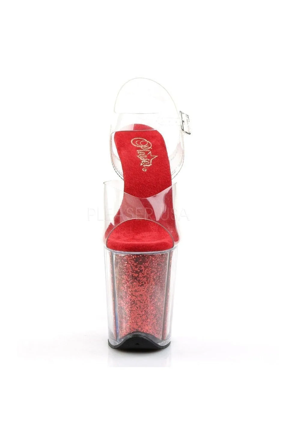 FLAMINGO-808G Platform Sandal  | Clear Vinyl