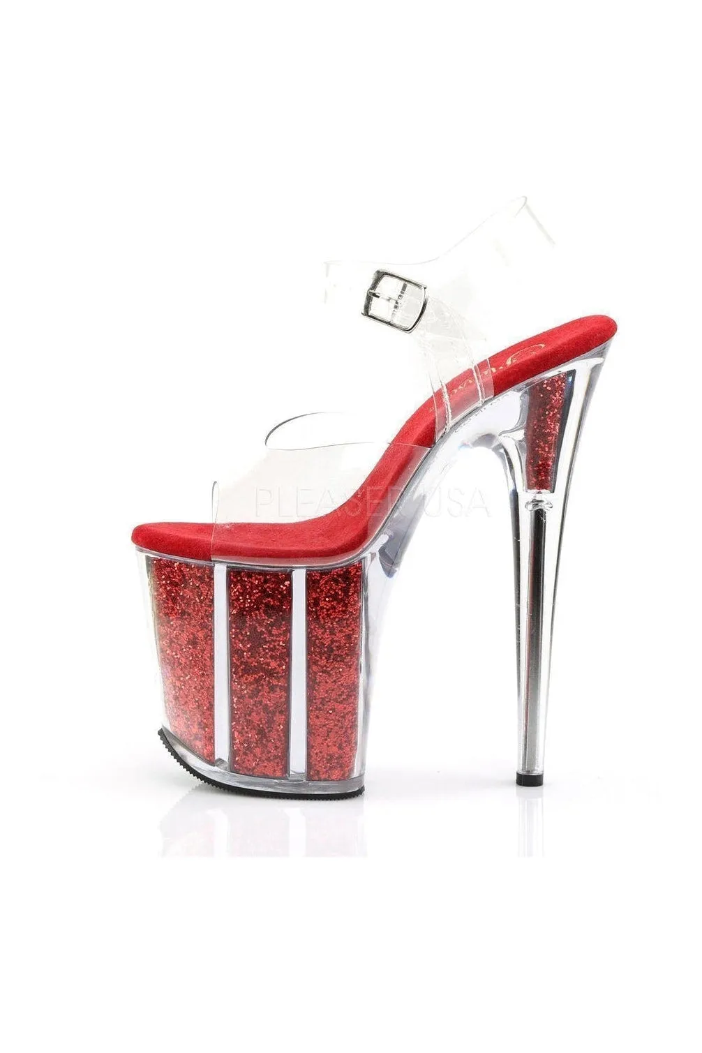 FLAMINGO-808G Platform Sandal  | Clear Vinyl