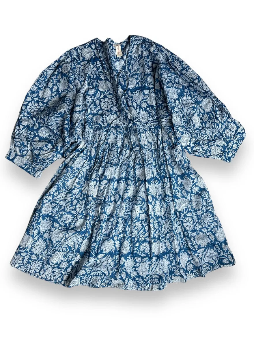 Floral Blue Sienna | Cotton Dress