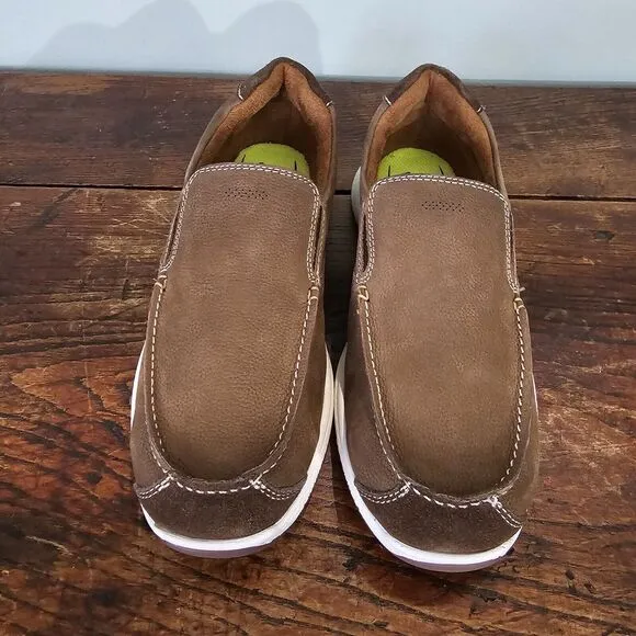 Florsheim Great Lakes Jr Boys Moc Toe Slip On Loafers Kids Size 5M Brown