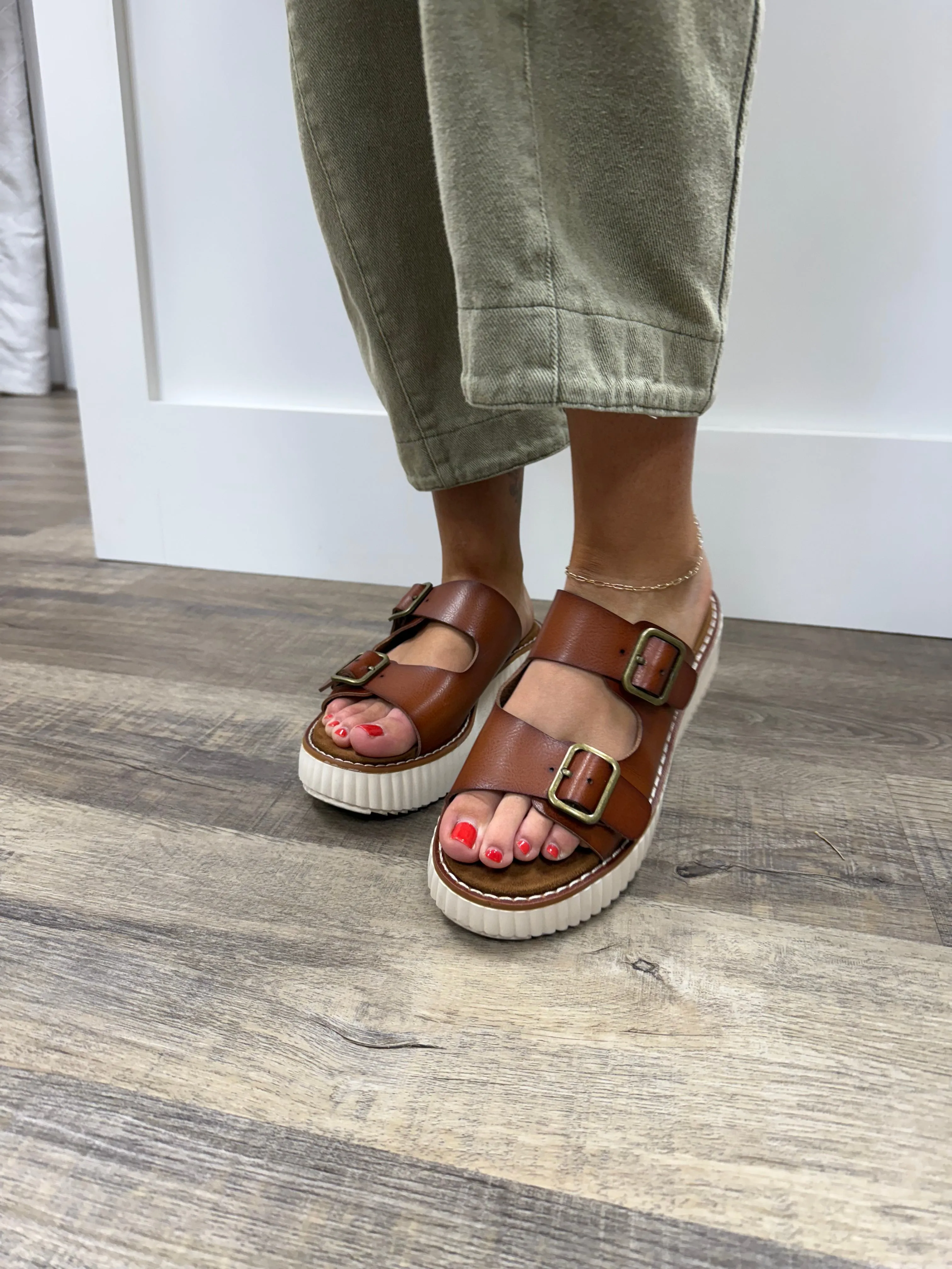 Going On Your Way Platform Sandals