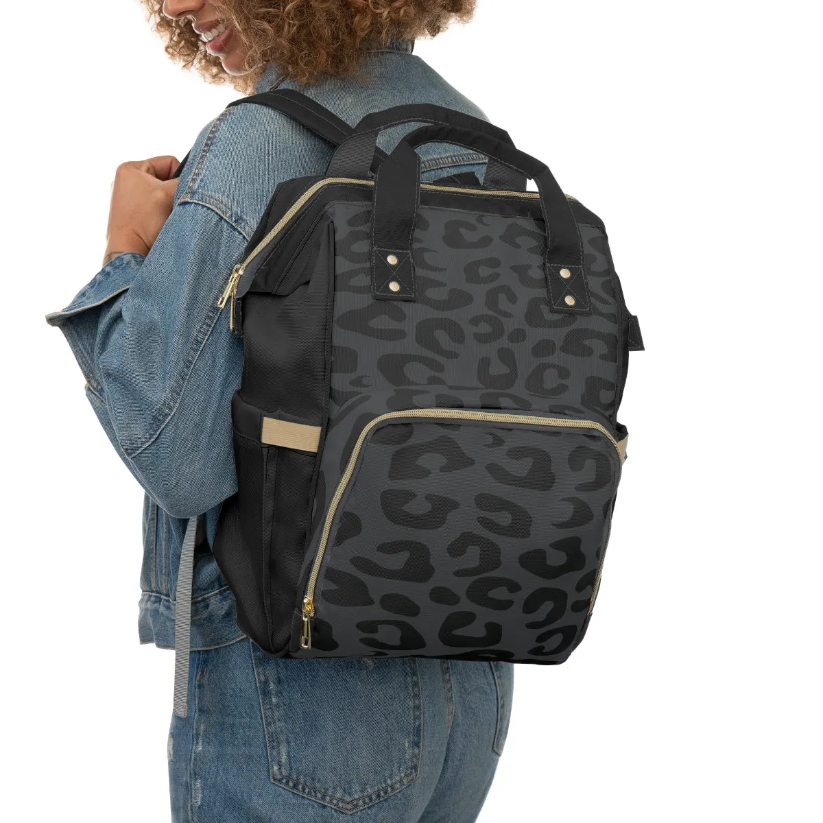 Gray Cheetah Top Hand All-Around Bag