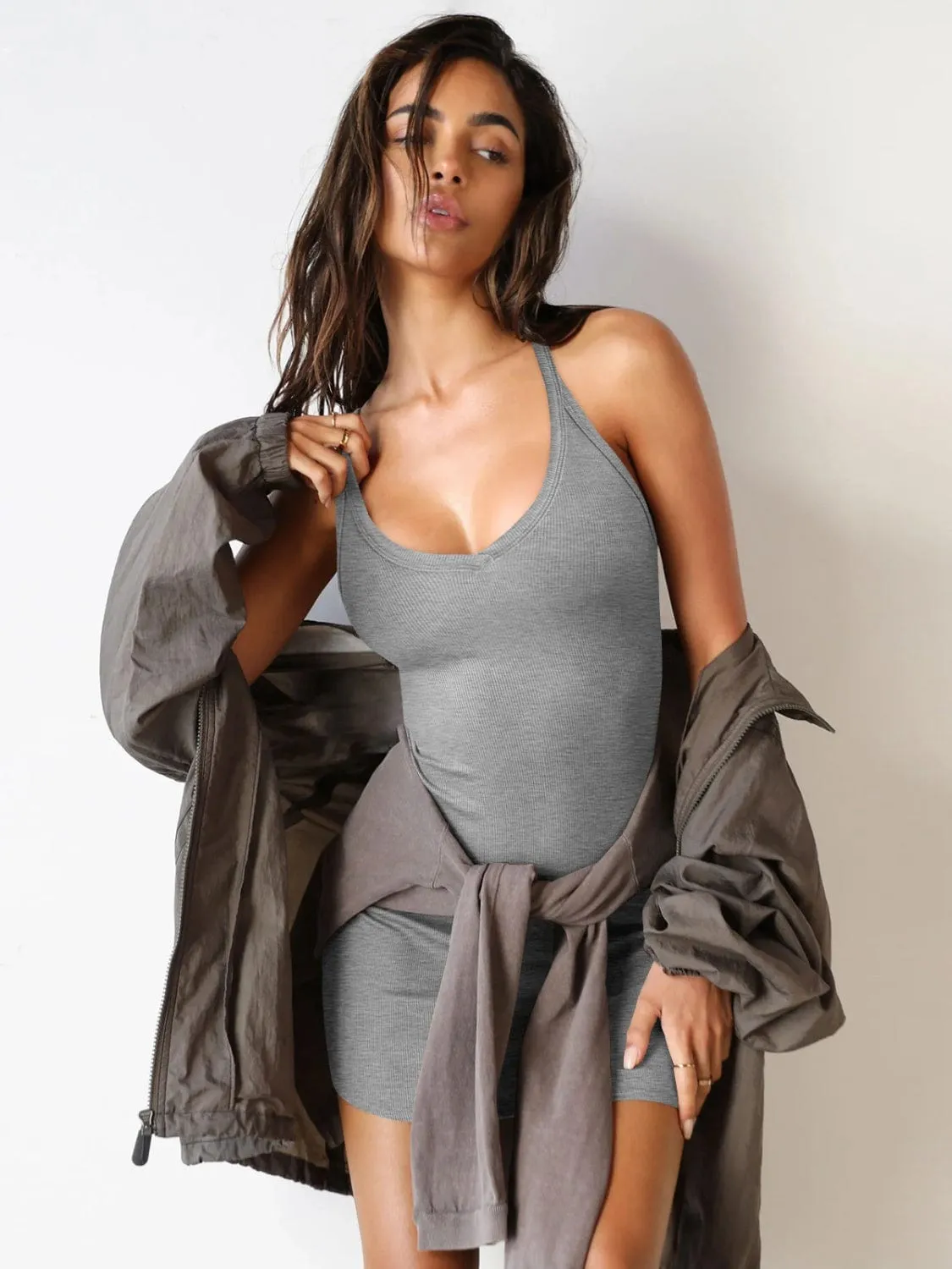 GYPSY - Scoop Neck Wide Strap Mini Dress
