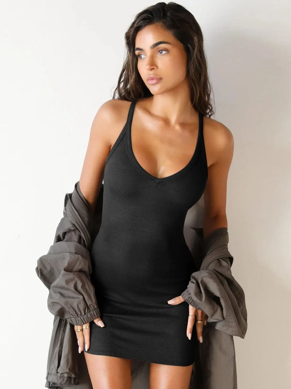 GYPSY - Scoop Neck Wide Strap Mini Dress
