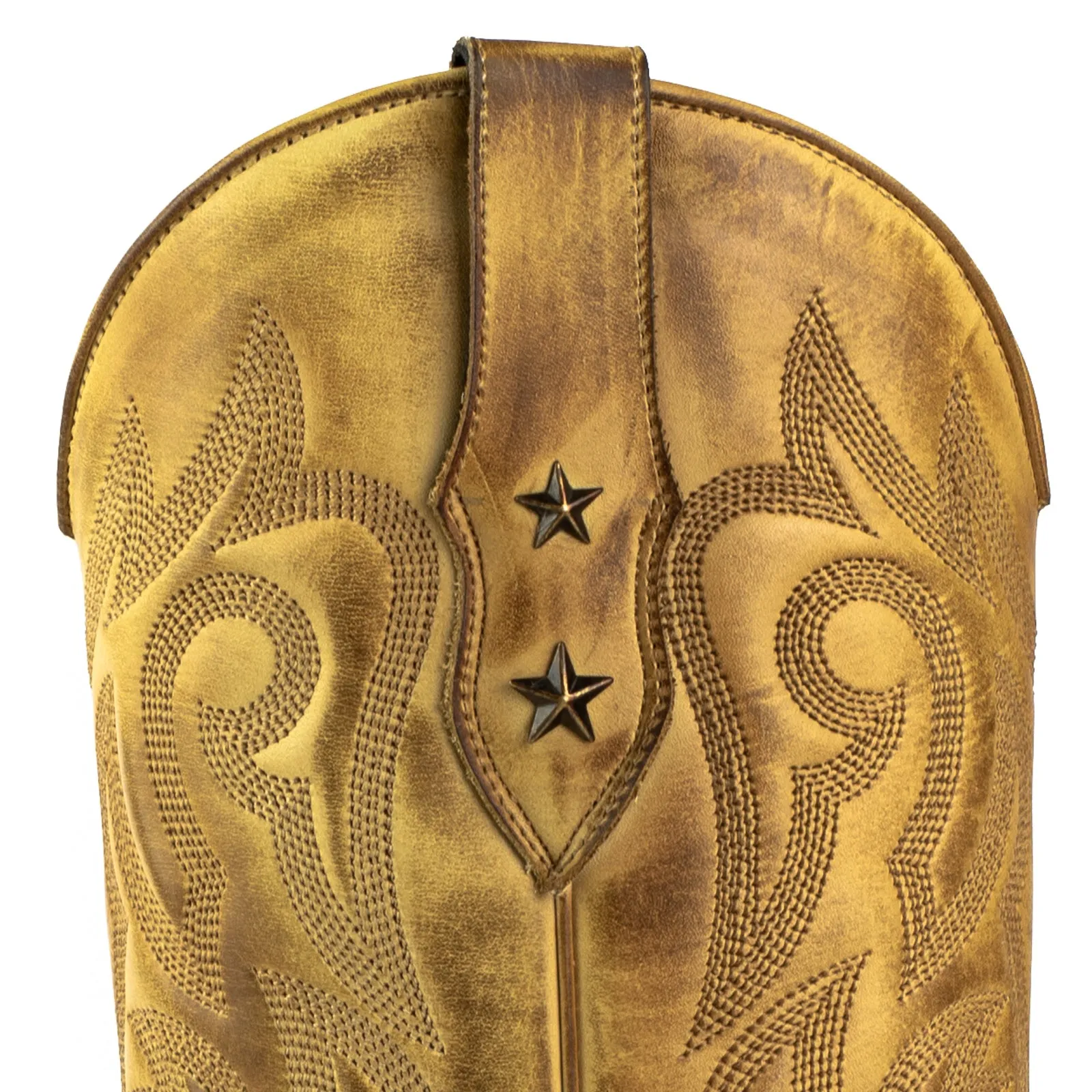 Handmade Women's Cowboy Country Western Boots Yellow Leather 2524 