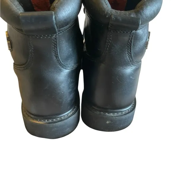 Harley Davidson Dipstick Black Leather Moto Combat Boots Men’s Size 10 Grunge