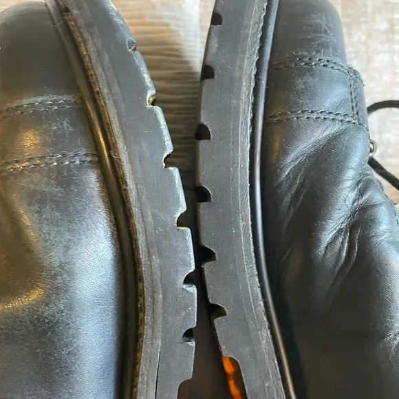 Harley Davidson Dipstick Black Leather Moto Combat Boots Men’s Size 10 Grunge
