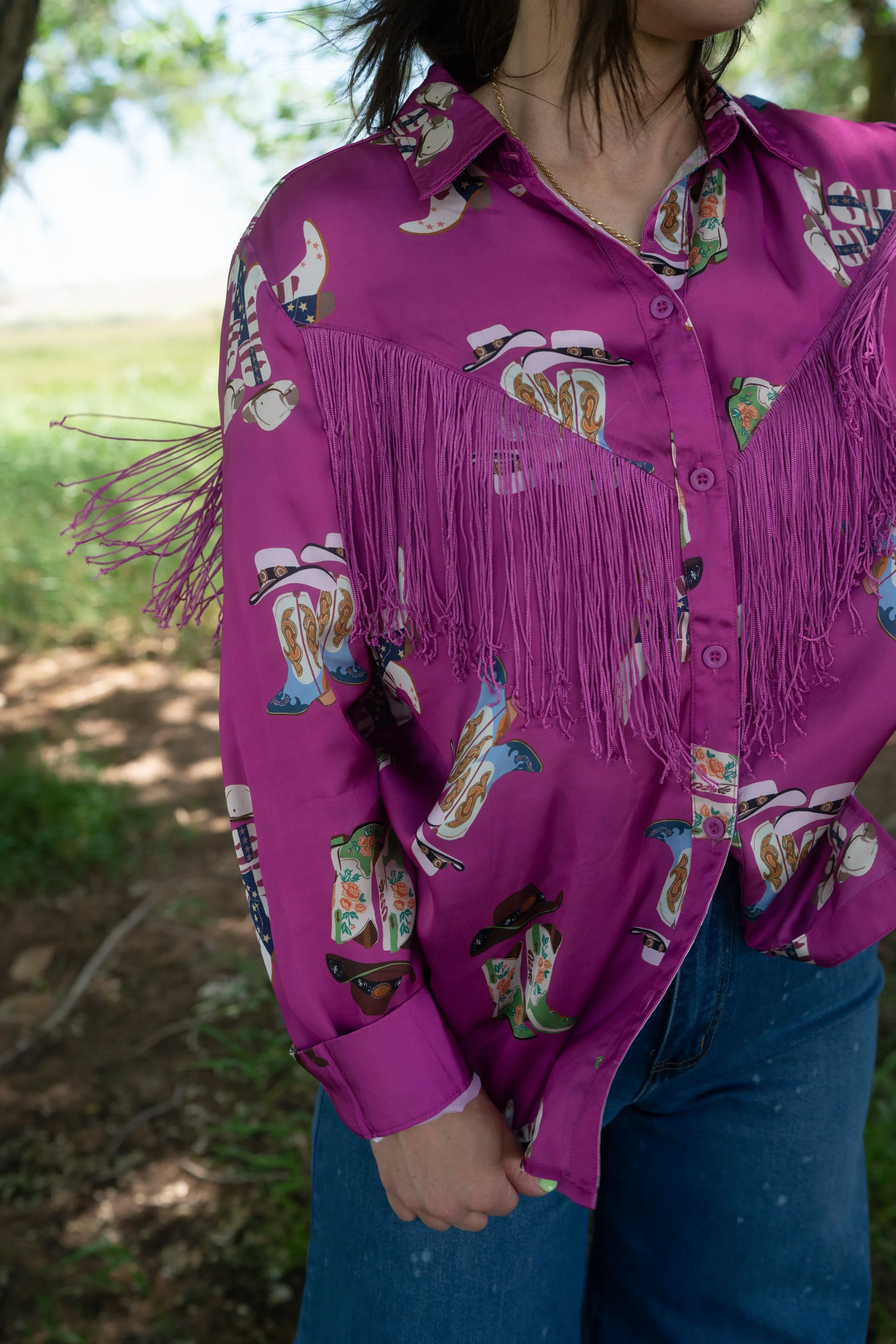 Head Over Boots Fringe Top