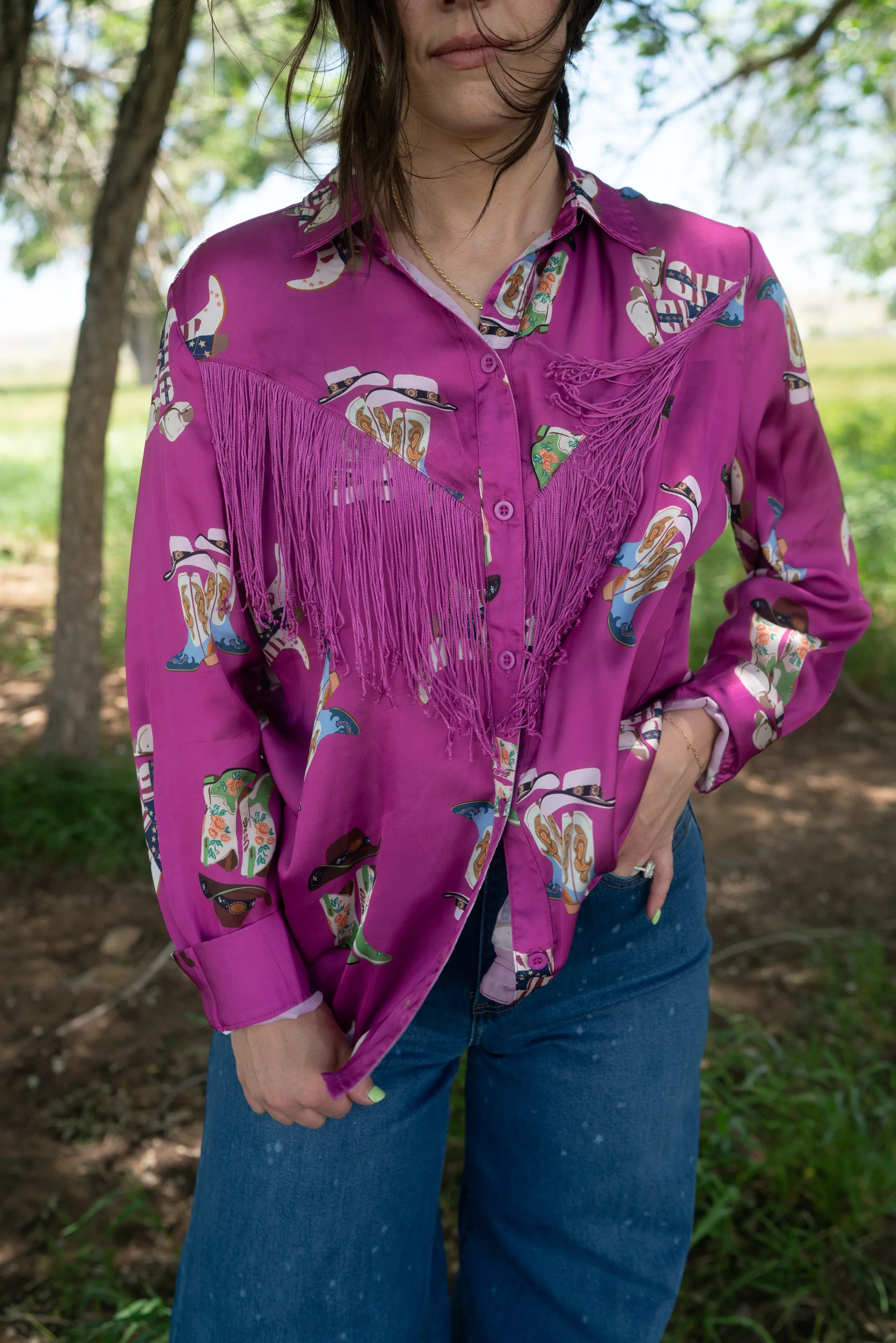 Head Over Boots Fringe Top