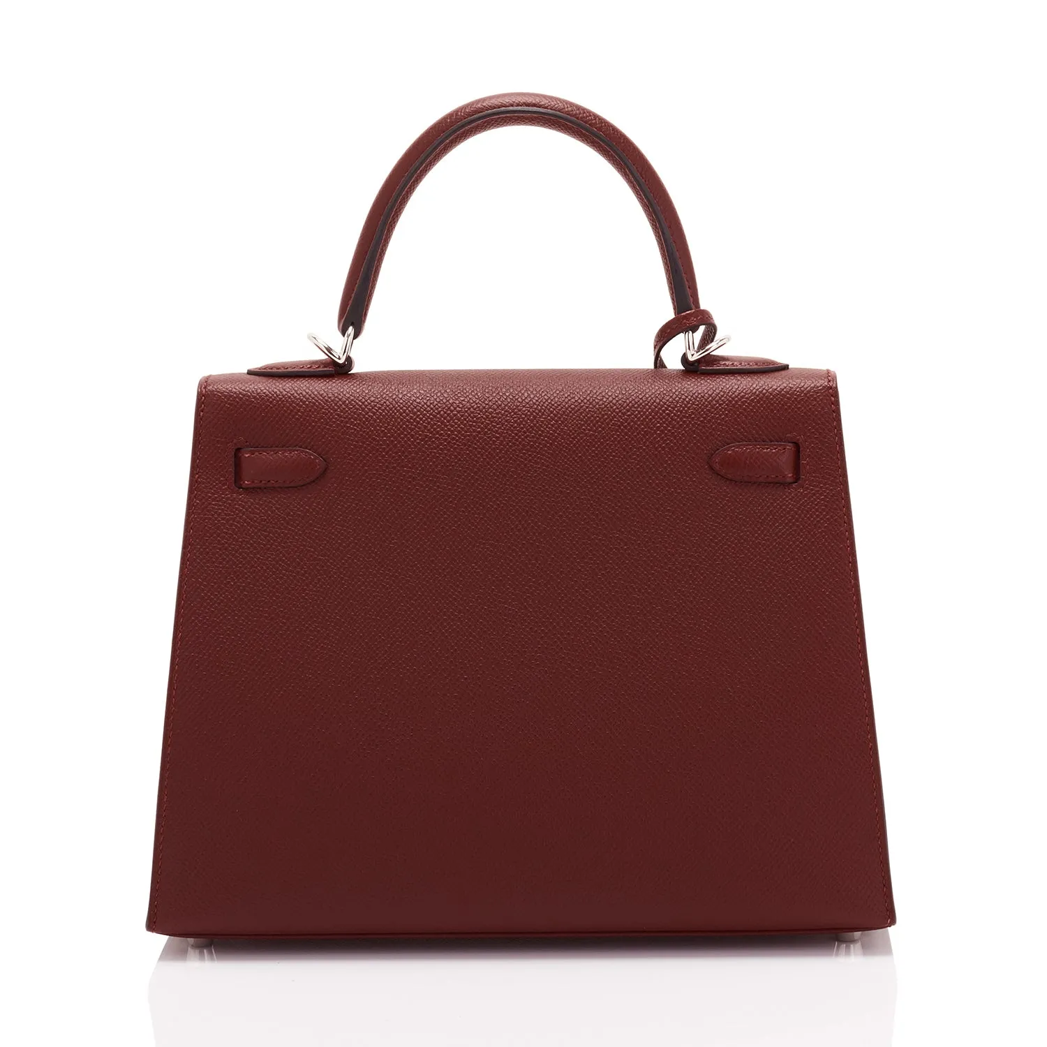 Hermes Kelly 25 Rouge H Hermes Epsom Sellier Palladium Hardware