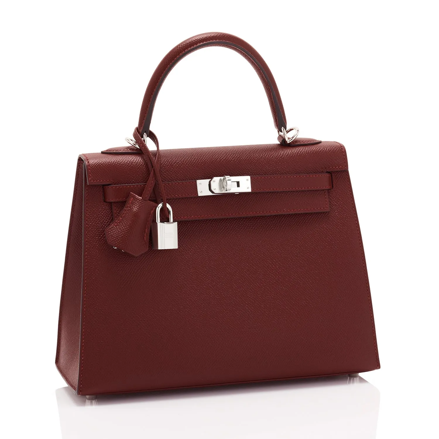 Hermes Kelly 25 Rouge H Hermes Epsom Sellier Palladium Hardware