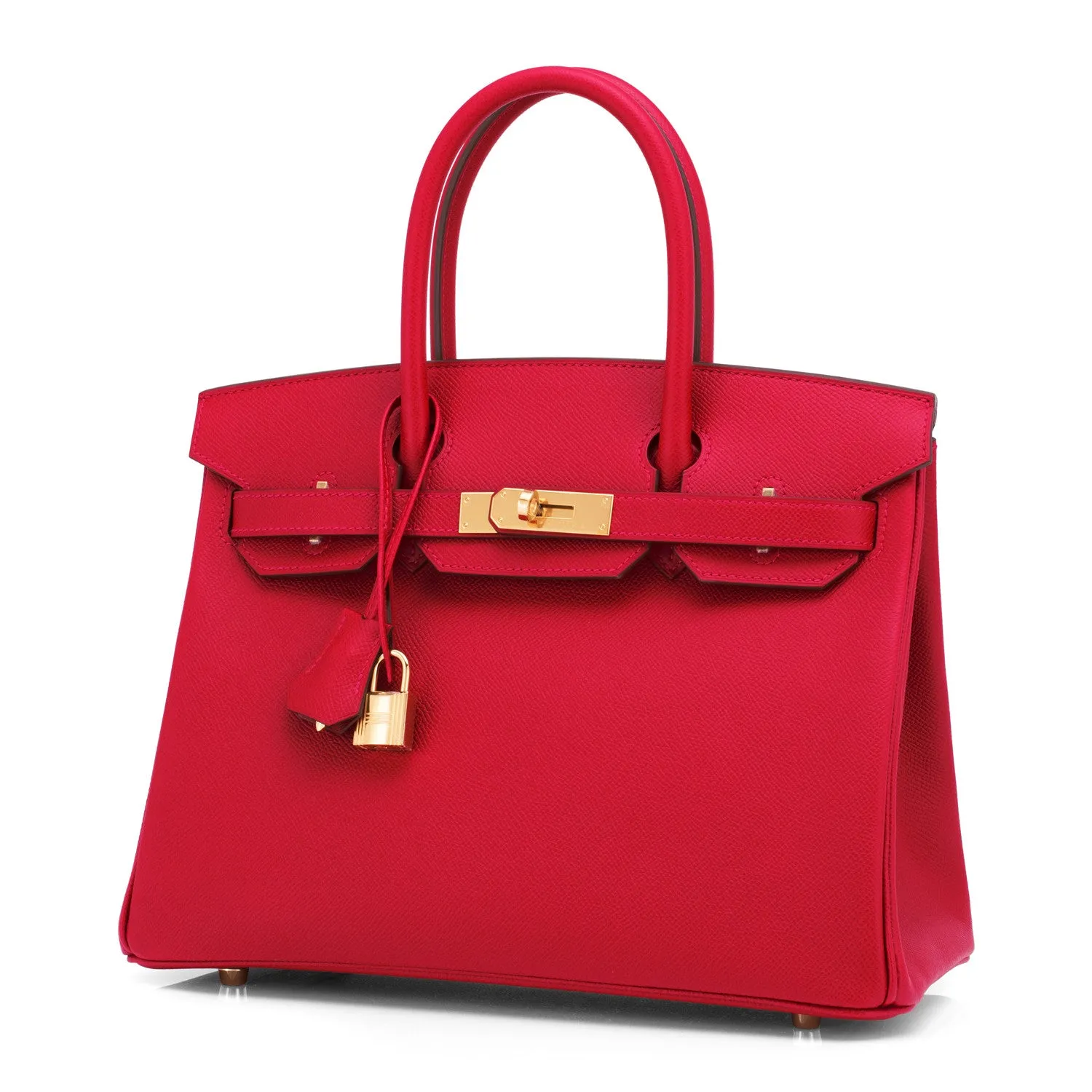 Hermes Rouge Casaque 30cm Birkin Red Epsom Gold Hardware