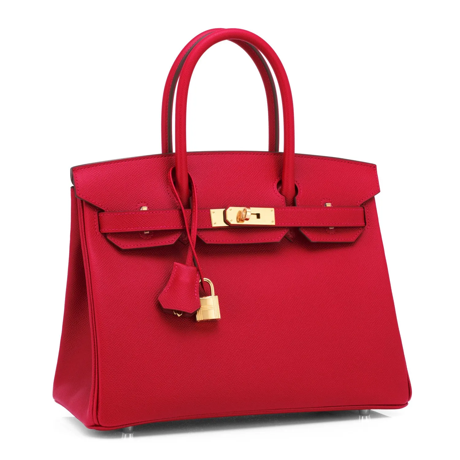 Hermes Rouge Casaque 30cm Birkin Red Epsom Gold Hardware