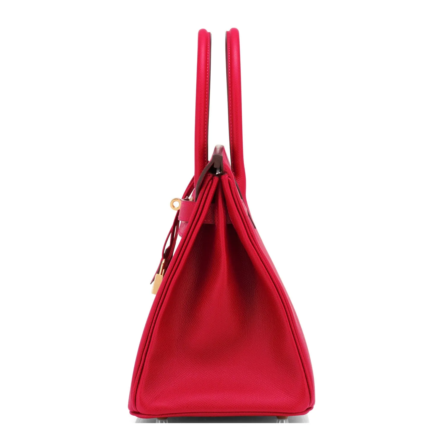 Hermes Rouge Casaque 30cm Birkin Red Epsom Gold Hardware