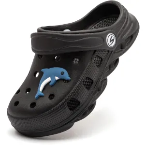HOBIBEAR Boys and Girls Classic Graphic Garden Clogs Slip on Water Shoes(Toddler/Little Kids/Big Kids).